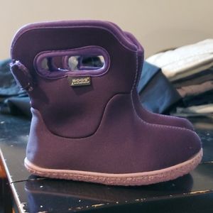 Eggplant Purple Toddler Bogs, Girls Size 8